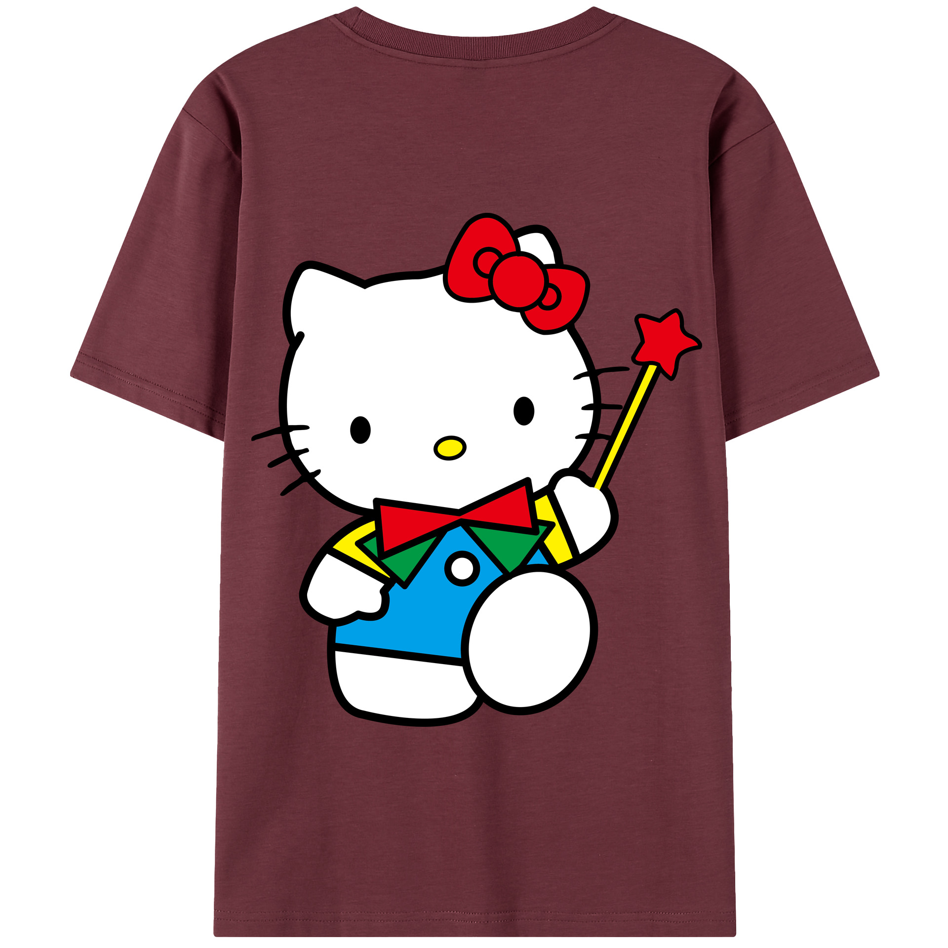 （画像用） Hello Kitty ハローキティ 綿100％半袖Tシャツ（背面プリント）